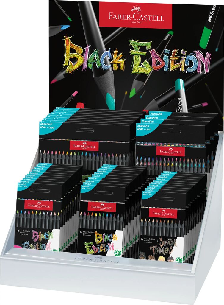 DISPLAY CONCEPT CREIOANE COLORATE BLACK EDITION 2025 FABER-CASTELL DISPLAY CONCEPT CREIOANE COLORATE BLACK EDITION 2025 FABER-CASTELL